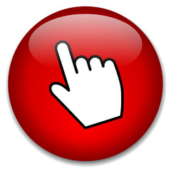 Obraz premium CLICK HERE Web Button (hand mouse cursor internet connection go)