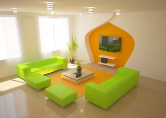 colored modern room