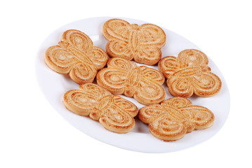 Cookies with sugar on a plate