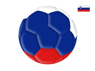 Obraz premium Ball in colors of the flag of Slovenia
