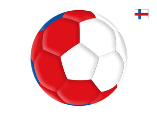 Ball in colors of the flag of Faroe Islands