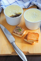 Homemade liver pate on toast