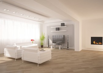 white minimal interior