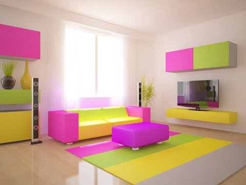 colored modern room