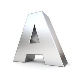 3d metal letter a