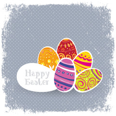 Easter eggs vintage background.