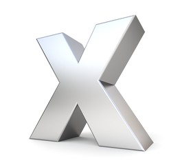 3d metal letter x