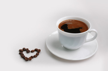 coffee cup and heart