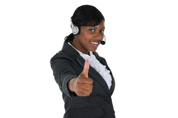 Attractive Business Woman with Headset 06