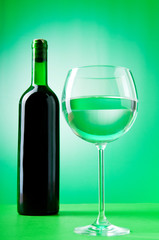 Wine concept with gradient background