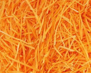 Grated carrots.