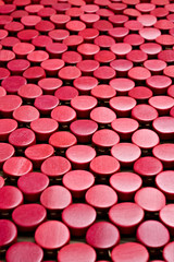 Red abstract background  with circles