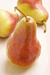 Ripe pear in autumn colors