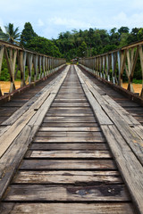 Fototapeta na wymiar Old bridge over a brown river