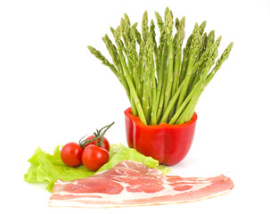 vegetables and bacon