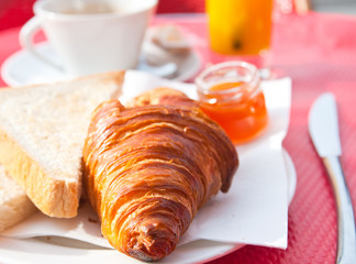 Breakfast with coffee