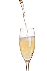 A glass of champagne
