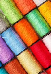 bobbins of lurex thread