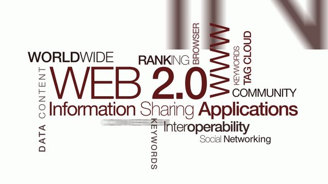 Web 2.0 information network applications animation tag cloud