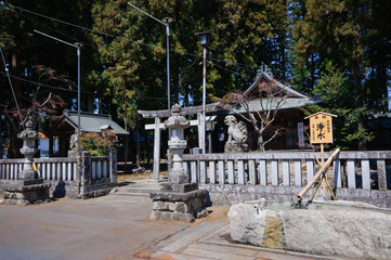 Fototapeta na wymiar Osahime Shrine - Iida City, Nagano, Japan