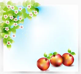 Zelfklevend Fotobehang Vector apple tree © blina