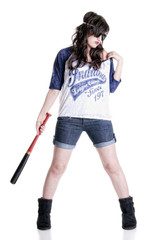 teen with baseball bat