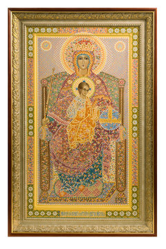 Russian orthodoxy icon over white