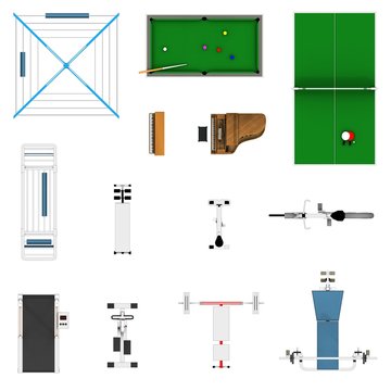 floor plan, Decoration set