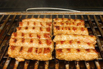 Meat on the grill