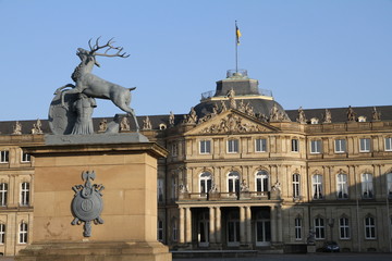 Fototapeta na wymiar Neues Schloss in Stuttgart, Baden-Württemberg - Deutschland