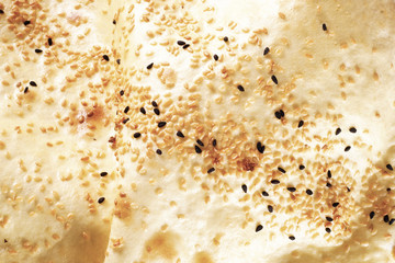 Traditional Turkish  Flatbread Pide, Close-up