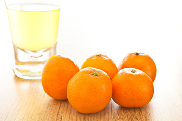 Oranges and juice