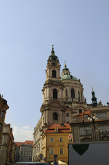 Fototapeta na wymiar St Nicholas Church in Prague in Czech Republic