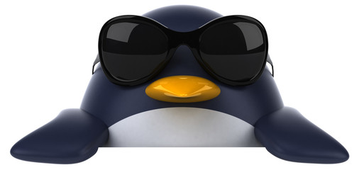Pingouin et lunettes de soleil - obrazy, fototapety, plakaty