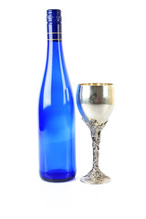 wine bottle & goblet