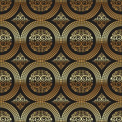 Vector seamless background - decorative golden pattern