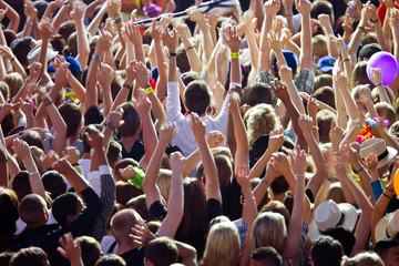 cheering crowd