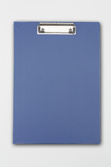 blue clipboard isolated on white