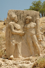 Historic monument on Mount Nemrut in Turkey