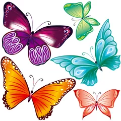 Foto auf Acrylglas Schmetterlinge-Set © pinkcoala