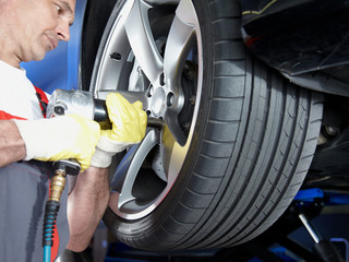 Tyre fitting with new alu rim