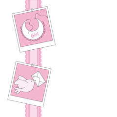 Tarjeta nacimiento bebé niña