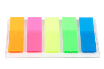 five colorful bookmarks