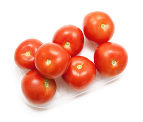 tomatoes in plastic plate
