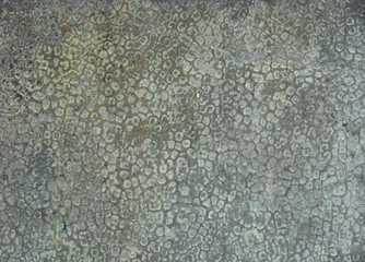 grunge blue green worn hammered bronze surface