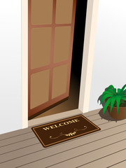 Vector welcome doormat