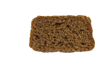 Slice of black dark rye  bread