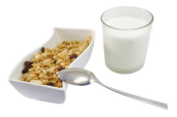 Bowl Of Muesli and milk