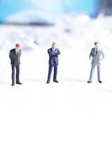 Business figurines standing