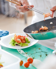 Chef preparing food